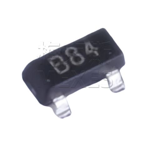 Changdian/Changjing BSS84 P-channel MOSFET electronic component, 50V/130mA surface mount, SOT-23 package, 5 units.