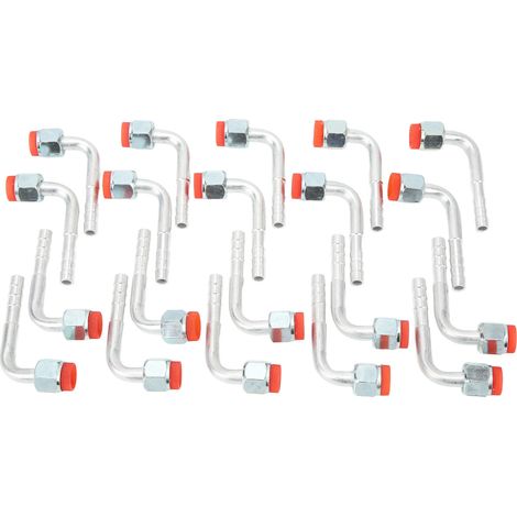 Lot de 20 raccords à barbes coudés à 90° avec joint torique femelle pour tuyau de climatiseur, adaptateur de joint 3/8 po (1/5)