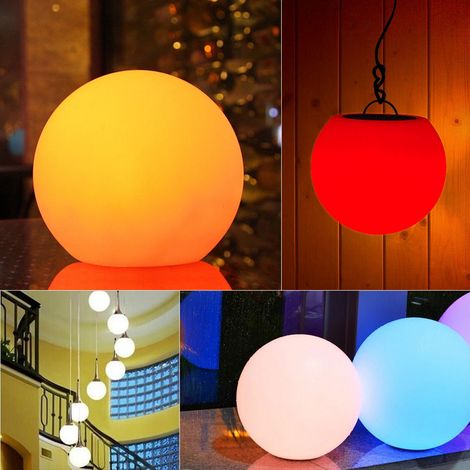 Boule lumineuse LED rechargeable, lampe décorative de chambre avec télécommande, idéale pour Noël et Halloween. (1/5)