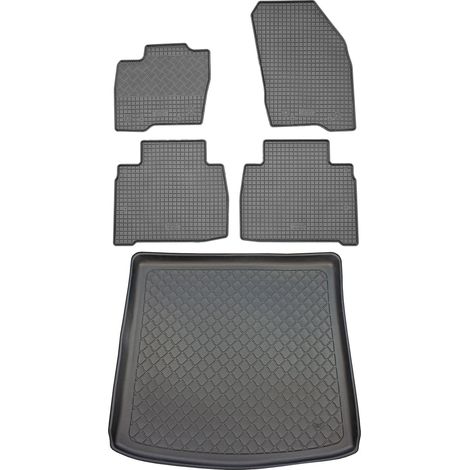 Set di tappetini in gomma per auto e tappetino per bagagliaio per Ford Galaxy III VAN (5 porte) dal 09.2015 (1/5)