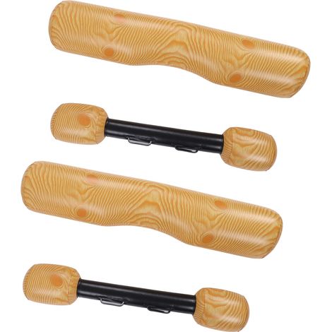 Lot de 2 radeaux gonflables flottants en bois, imitation rondins, jeux d'eau pour adultes et enfants, parfaits pour les fêtes en extérieur. (1/5)