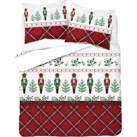 Parure de lit en flanelle 220x200 NOËL Casse-Noisette (1/4)