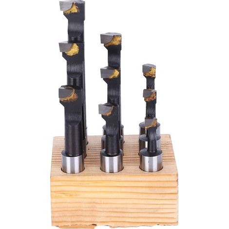Jeu de barres d'alésage 1/2 "Type F1, outil de tour CNC en acier rapide avec Base, 9 pièces (1/5)