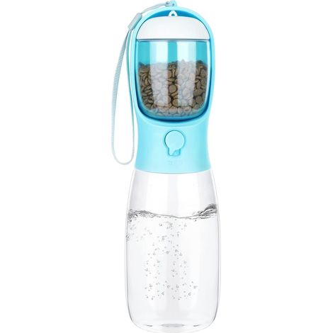 Bouteille d'eau Portable pour Chien, 100/550ML Distributeur de Bol d'eau avec Filtre à Charbon Actif pour Extérieur, Randonnée, Camping, Voyage (1/5)