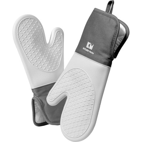 Lot de 2 Gants de Four en Silicone – Gants de Cuisine en Silicone Alimentaire, Résistants à la Chaleur, Antidérapants et Souples, pour Cuisson (1/5)