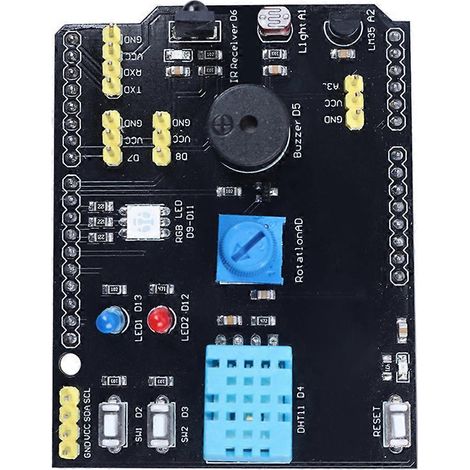 9-in-1 DHT11 LM35 Erweiterungsplatinenadapter für R3 RGB LED-Empfänger-Summer (1/5)
