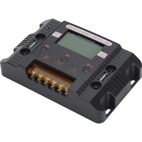 Régulateur de charge pour panneaux solaires 12V/24V 30A avec écran LCD rétroéclairé (1/5)