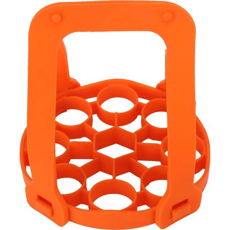 Grille à œufs vapeur en silicone à 9 trous, anti-brûlure, pour autocuiseur, coussin isolant thermique (orange) (1/5)
