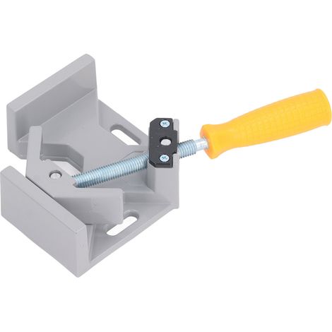 Lot de 4 équerres de serrage à angle droit 90° avec poignée unique et mâchoires pivotantes réglables pour assemblage bois (1/5)