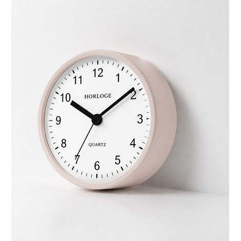 Horloge murale étanche à ventouse Ø 7 cm blanche aiguilles noires blanc 25 g – Livraison gratuite