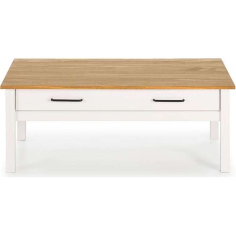 Mesa de centro Mariana acabado blanco 40 cm(alto) 100 cm(ancho) 55 cm(largo) (1/3)