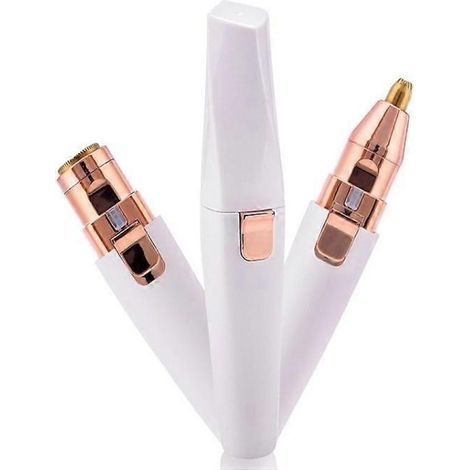 Épilateur pour sourcils BZ-202 2 en 1 - Rasoir électrique indolore pour femme - Tondeuse et épilateur pour les lèvres, le nez et le visage-AquaForge (1/2)