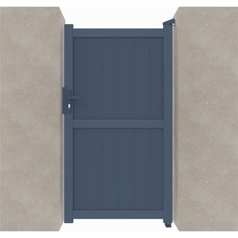 Portillon aluminium C04 Gris 7016 - Largeur entre piliers 1048mm - Hauteur 1800mm (1/2)
