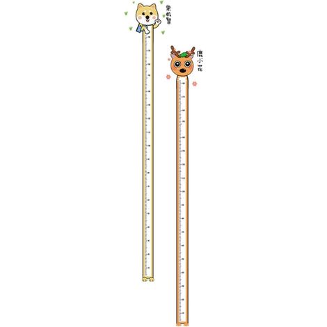Autocollants pour toise enfant SUPVOX motif animaux de (1/5)