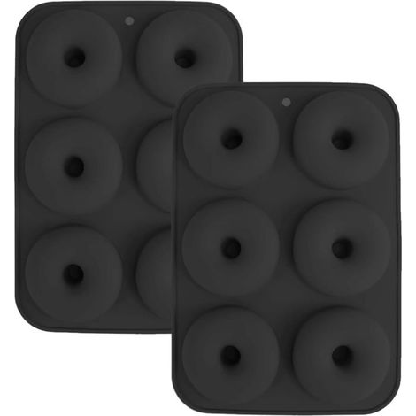2-teilige Silikon-Donutform, Silikon-Muffinform, 6-fach antihaftbeschichtete Donutform, lebensmittelechte Kuchenform (1/5)