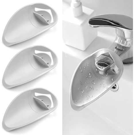 3 Pièces Prolongateur de Robinet Prolongateur de Robinet Réglable Prolongateur de Robinet de Salle de Bain Prolongateur Protège Contre Les É (1/4)