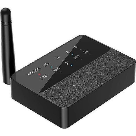 Adaptateur Bluetooth 5.3, récepteur/émetteur stéréo sans fil 2 en 1 avec entrée auxiliaire 3,5 mm (gauche/droite) et émetteur USB HiFi pour amplificateur ancien. (1/5)