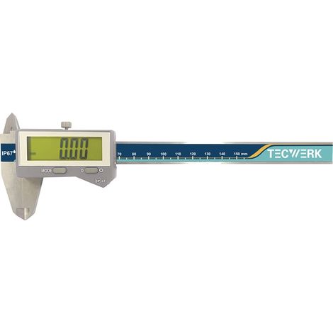 TECWERK Messschieber DIN 862 IP67 150mm dig.m.Schr.eck.TECWERK