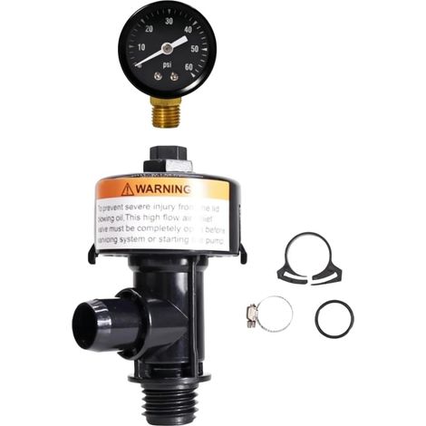 Valve de sécurité manuelle 98209800 pour filtre de piscine modèle 188592 147411 188593 160316 160301 180007 Filtres de piscine Vannes de sécurité à haut débit Manomètre accessoire (1/5)