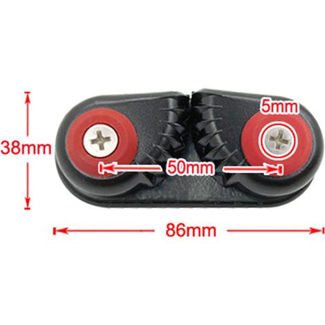 Aluminum alloy rope clamp, automatic rope clamp for marine and sailing vessels, marine hardware accessories, ISURE - 86mm  39mm -0.01kN (1/4)