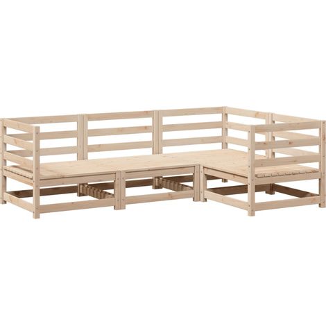 Maison Exclusive - Set Divani da Giardino 4 pz in Legno Massello di Pino