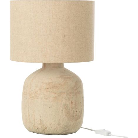 Lampe à Poser en Terre Cuite "Mia" 47cm Beige