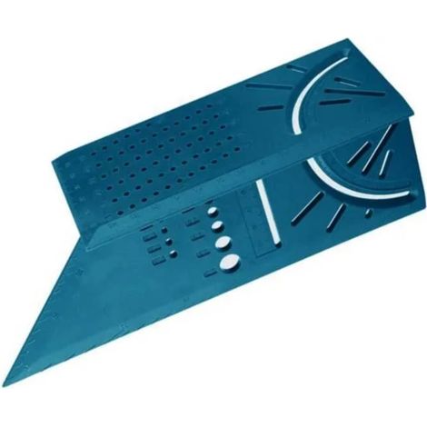 Règle d'angle plastique 200x60mm double graduation, mesure précise, pour menuiserie et bricolage (1/5)