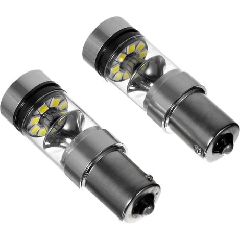 Ampoules LED 1156 Voiture 100w 20 LED Blanc Lumière 2 Pièces Feux de Recul Clignotants et Feux de Jour Éclairage 360° Solide Usage Automobile