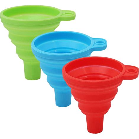 Entonnoir pliable en gel de silice pour emballage, petit entonnoir pour huile, vinaigre et vin (1/5)
