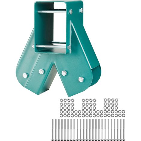 Mophorn Staffe per altalena a telaio a A, ferramenta in acciaio al carbonio per impieghi gravosi con kit di montaggio, altalena fai da te per gambe da 101,6x101,6mm e trave da 101,6x152,4mm, 3 pezzi (1/5)