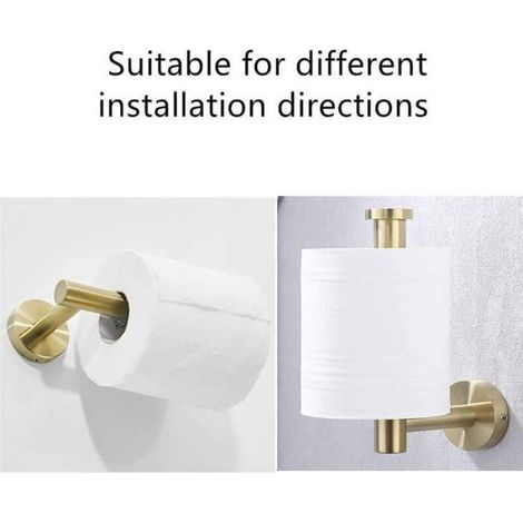 Porte-serviette mural – Acier inoxydable 304 – Fini doré brossé – pour salle de bain moderne et élégante (1/4)