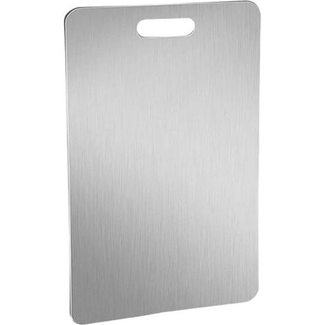 Tabla de cortar de acero inoxidable, doble cara engrosada, higiene avanzada, alta calidad, tabla de cortar de cocina multifuncional, 46300,1 cm (1/5)