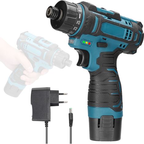 Irovami Tournevis 12V lithium – Couple réglable, 2 vitesses – Idéal pour téléphone, ordinateur, électroménager (1/5)