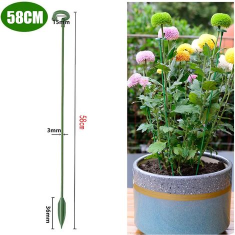 (58 cm, 10 pièces) Supports pour plantes, papillons, orchidées, fleurs en pot, tiges de fixation réutilisables, outil de jardinage (1/4)