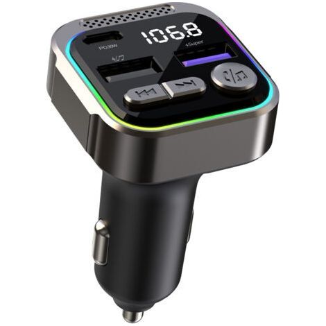 Schnelllade-Autoladegerät, MP3-Player, Digitalanzeige, PD-Anschluss, 30 W, zwei USB-Anschlüsse, Bluetooth 5.3 für Limousinen und Pickups. Ideal für SUVs und Pickups. (1/5)