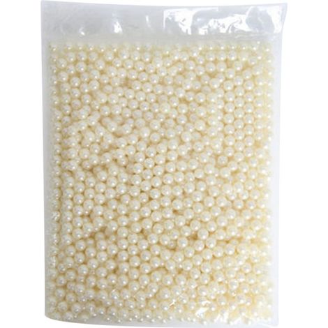Multifunktionale Aufbewahrungsbox für Make-up-Pinsel aus Acryl, enthält weiße Perlen (ca. 250 g), ideal für Badezimmer oder Schminktisch. (1/2)