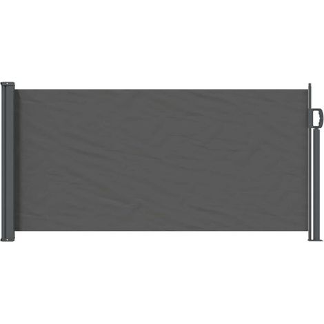 Rideau latéral rétractable, gris anthracite, 300 x 100 cm, polyester. (1/5)
