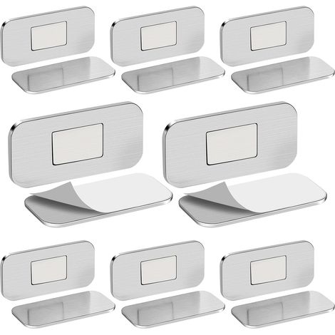 8 Loquets Magnétiques pour Portes d'Armoires, Acier Inoxydable (1/5)