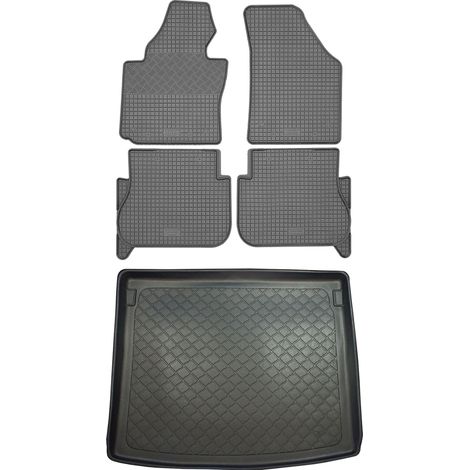 Volkswagen Caddy Life / Caddy Comfortline & Trendline Kombi (5-Türer) von 2004–2010 / 08.2010 SET – Gummifußmatten + Kofferraummatte (1/5)