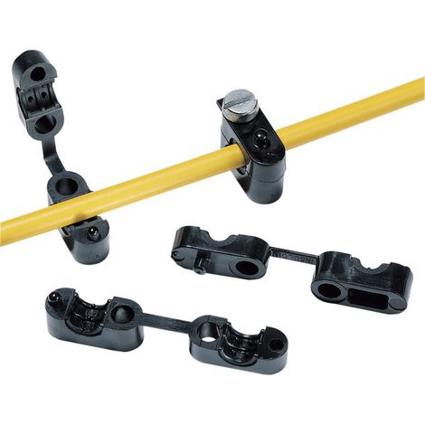 HellermannTyton KK1-N66-BK-D1 Zugentlastung Klemm-Ø (max.) 5.5 mm Polyamid 6.6 Schwarz 1 St. (1/3)