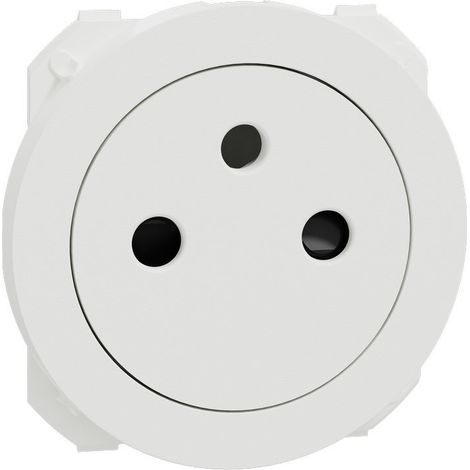 Enjoliveur pour prise de courant affleurante - Odace 2025 - S929050 - Schneider - Blanc craie
