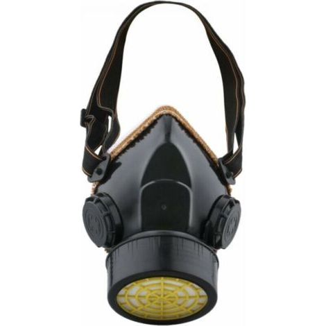 Dust Mask, Paint Protection, Industrial Chemical Respirator Against Toxic Fumes, Cartridge Mask, Protective Valve, Easy to Breathe, Black (1/4)