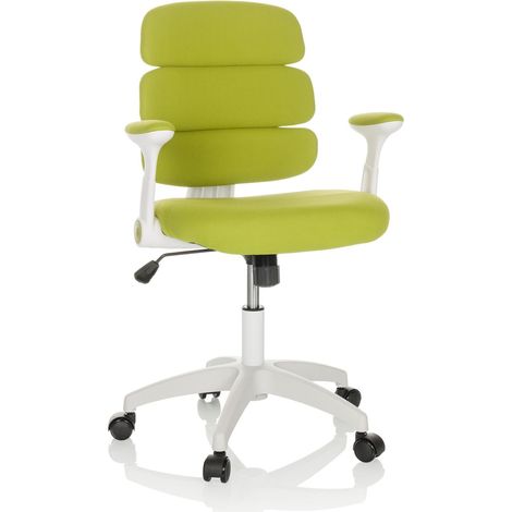 hjh OFFICE Sedia da scrivania per Bambini, Tessuto, Verde/Bianco, 97.0 x 62.0 x 62.0 (1/5)