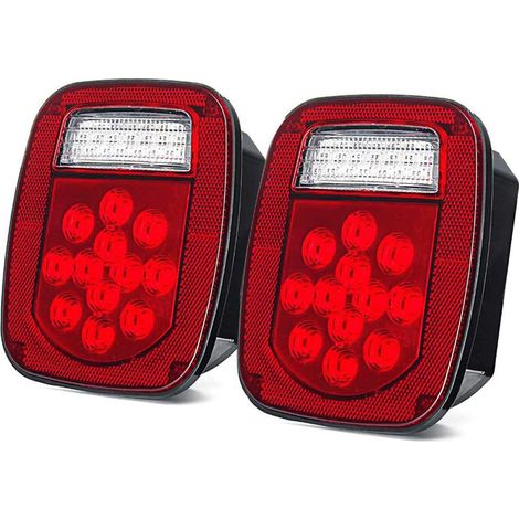 LED-Auto-Stopp-Rücklicht-Warnung, Rückfahrleuchte für LKW/Anhänger/Boot für Jeep, 2 Stück
