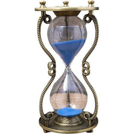 Sablier artisanal vintage pour décoration intérieure, compte à rebours, cadeau d'anniversaire --- (1/5)