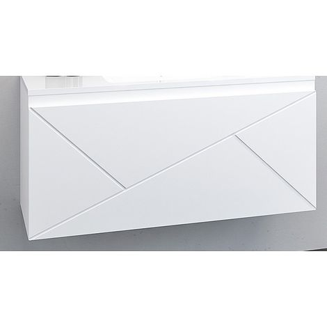Caisson meuble suspendu laqué blanc 700mm – 2 tiroirs – Fixation murale – Design épuré pour espaces modernes – Anconetti