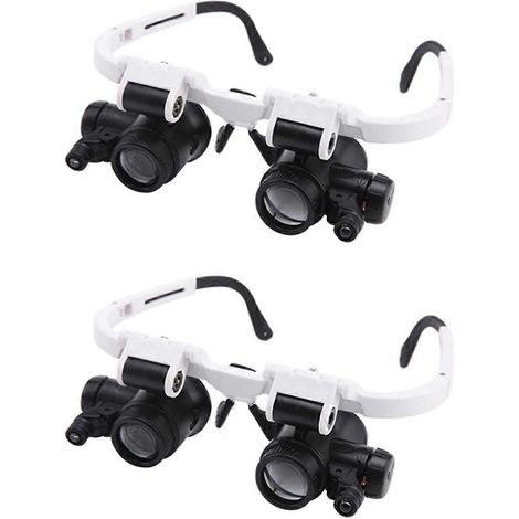 Lot de 2 microscopes à tête ronde pour bijoux (avec lumière LED) (1/5)
