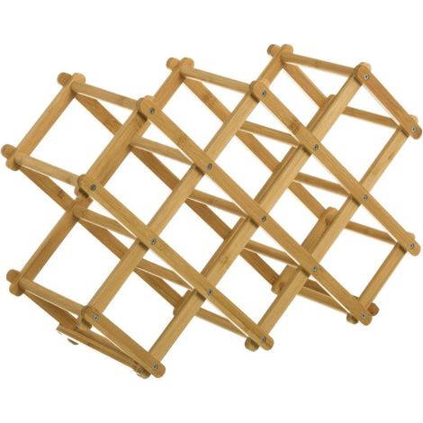 Porte Bouteilles Pliable en Bambou (1/4)