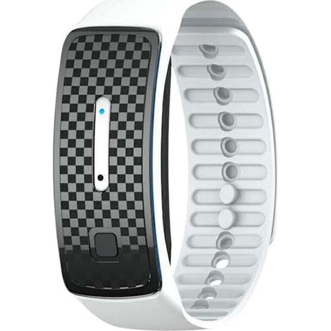 Bracelet anti-moustiques à ultrasons étanche, bracelet anti-piqûres de moustiques rechargeable pour les sports de plein air (blanc) (1/5)