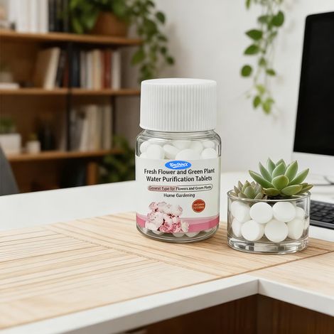 KineShineX Flower Water Purifier Tablets Extend Flowering Period Bowl Lotus and Lucky Bamboo Purify Water Quality for Hydroponic Plants (1/4)